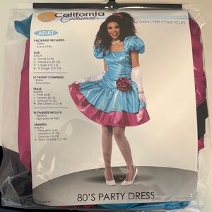 California Costumes 80's Party Dress - Blue and Pink